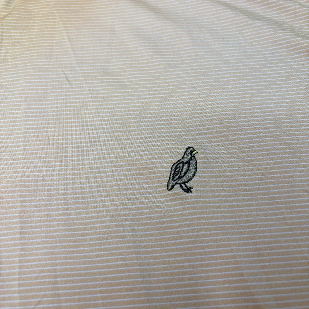 RLX Ralph Lauren Mens Striped Polo Golf Shirt Orange Size XL Moisture Wicking